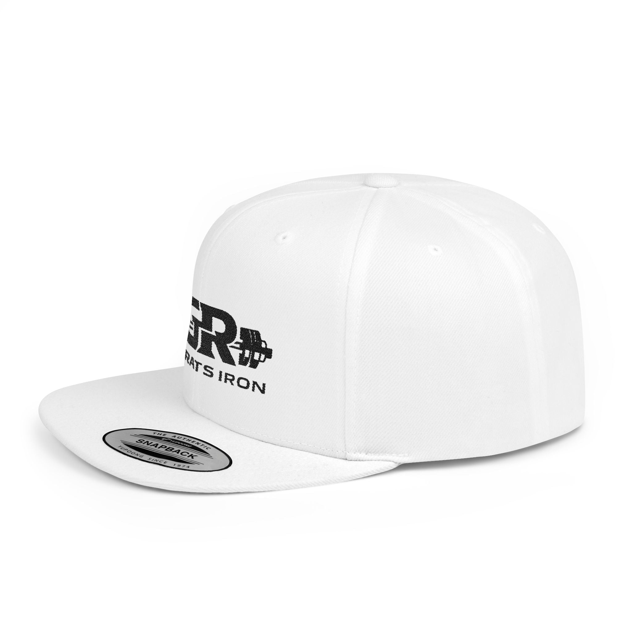 Gym Rats Iron Flat Bill Snapback Hat — GR Logo Fitness Cap