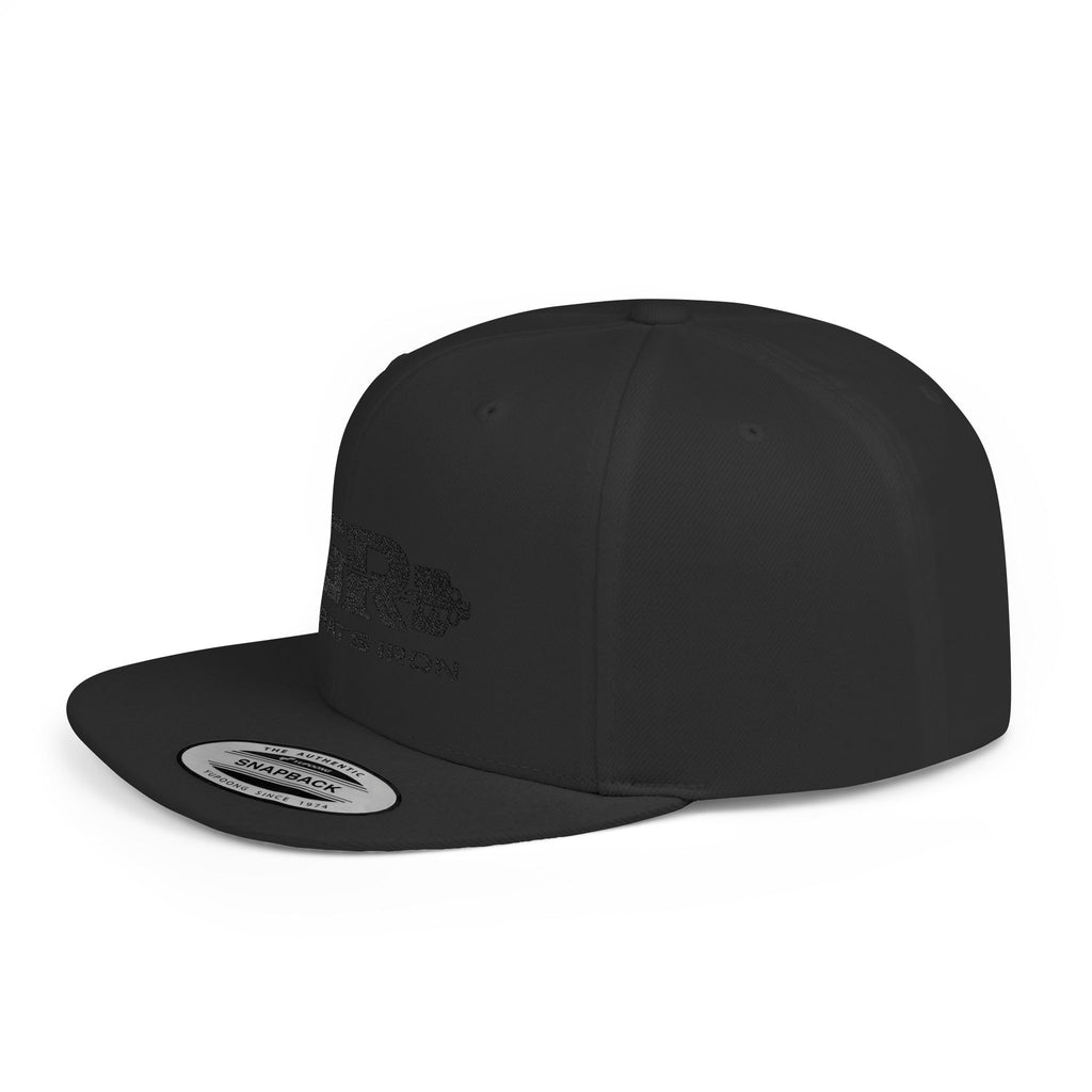 Gym Rats Iron Flat Bill Snapback Hat — GR Logo Fitness Cap