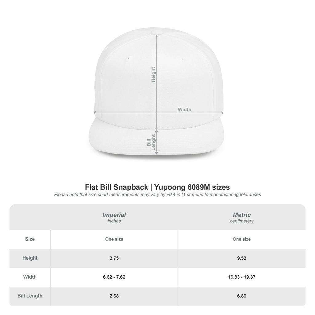 Gym Rats Iron Flat Bill Snapback Hat — GR Logo Fitness Cap